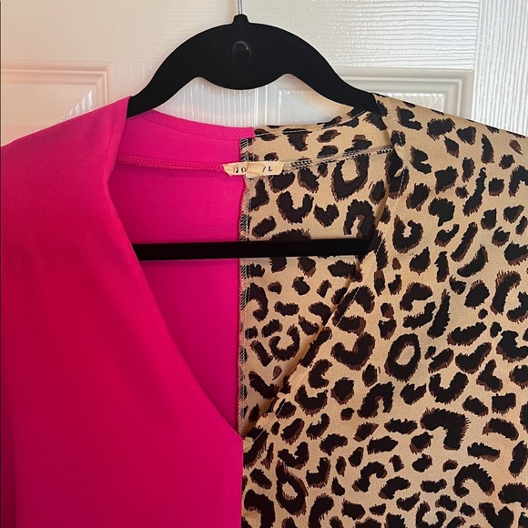 Jodifl Leopard & Hot Pink Blouse - Picture 2 of 7